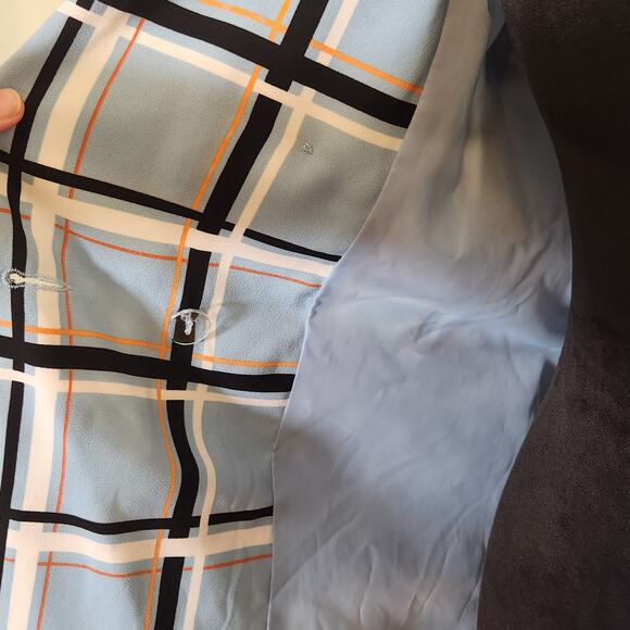 TOPSHOP Blazer in Window Pane Blue Plaid, Size 6 - Picture 8 of 14